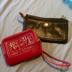 2 Coach wristlets
